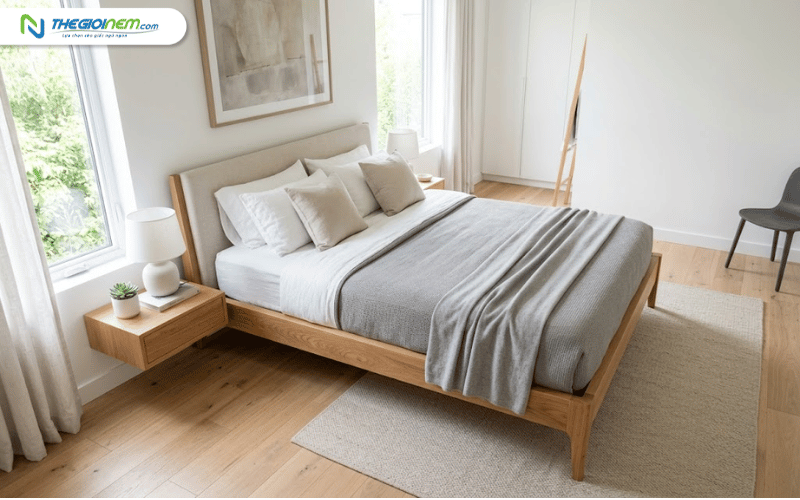 Mẫu giường ngủ gỗ hiện đại 